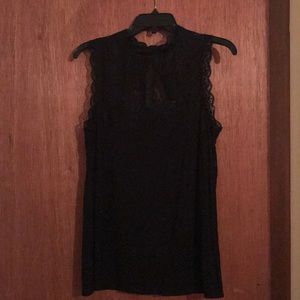 BKE Boutique Lace Dress Shirt